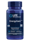 Life Extension envase frontal EnergyGain mostrando etiqueta y beneficios