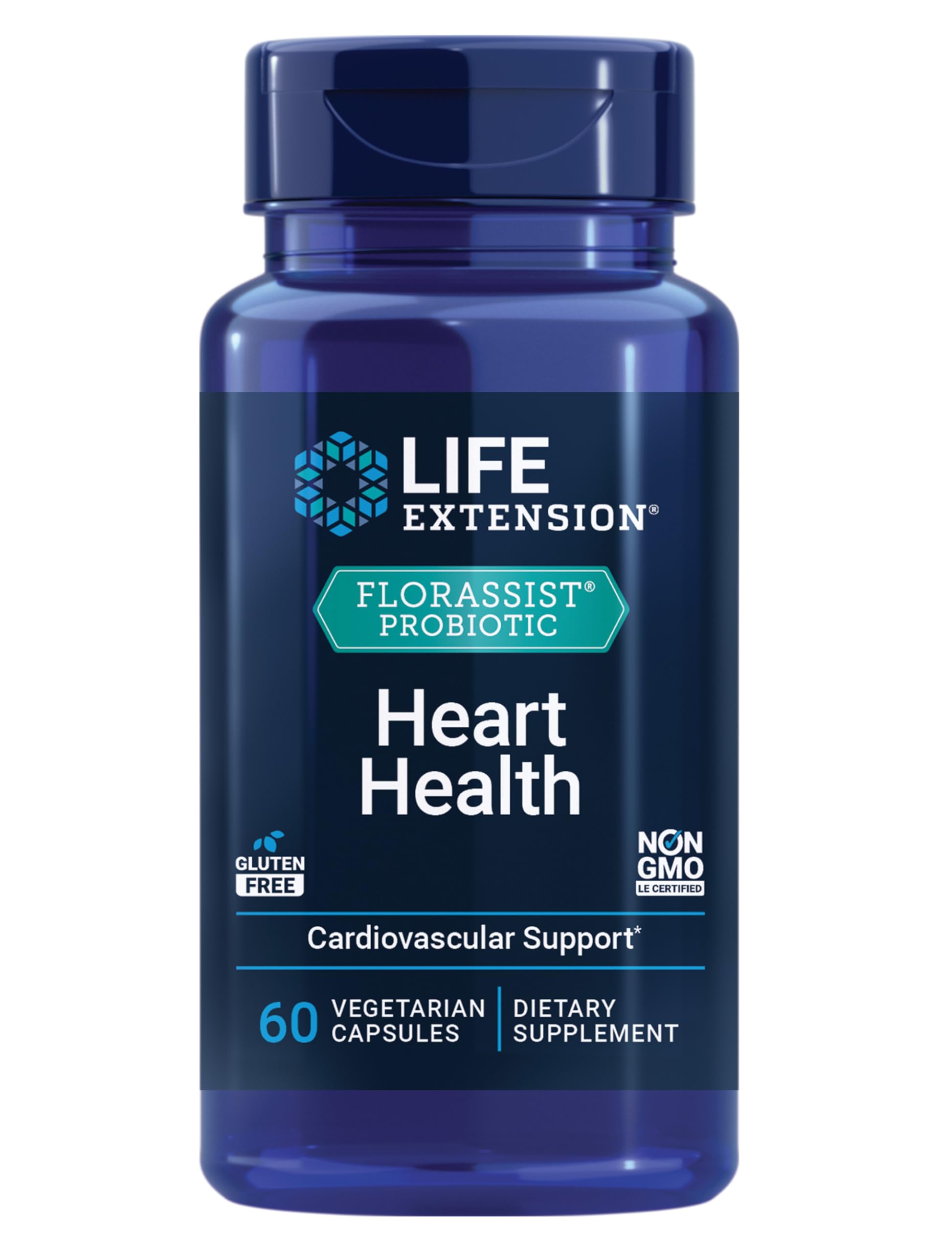 Life Extension frontal del envase FLORASSIST para soporte cardiovascular