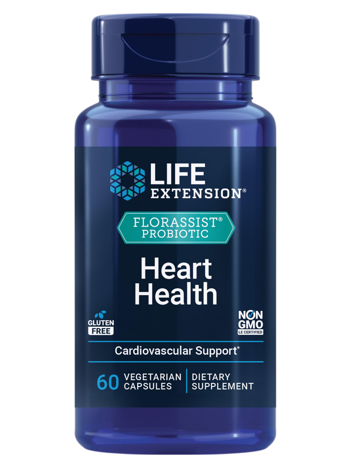 Life Extension frontal del envase FLORASSIST para soporte cardiovascular