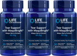 Life Extension frontal con tres frascos del suplemento para confort ocular, aporta continuidad
