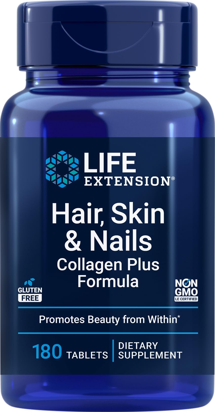 Life Extension frontal del envase mostrando beneficios visibles y confianza