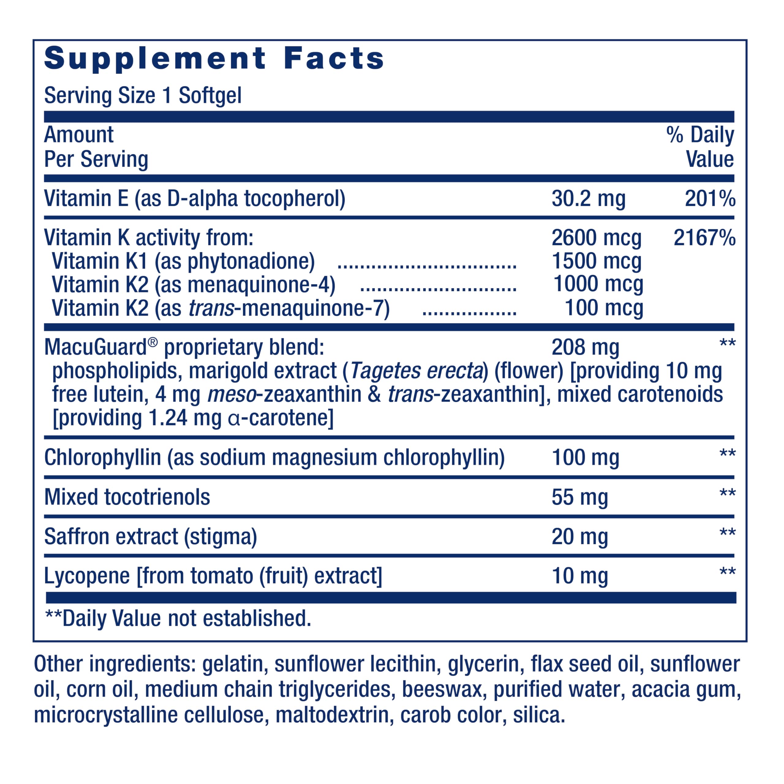 Life Extension etiqueta de ingredientes para transparencia y confianza en calidad