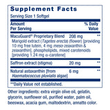 Life Extension cápsula MacuGuard primer plano de softgel y superficie lisa