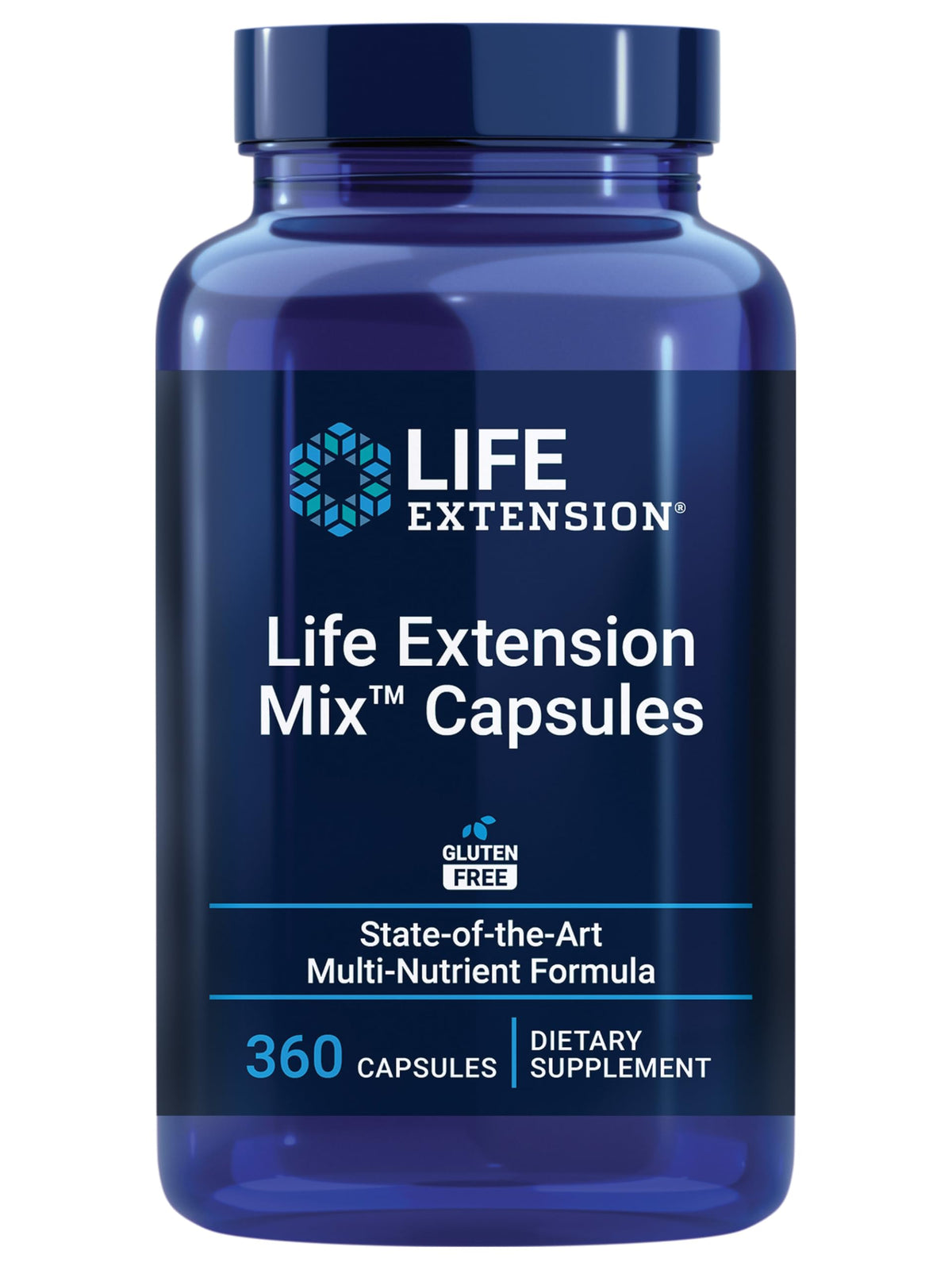 Life Extension envase frontal mostrando diseño y beneficio multinutrientes