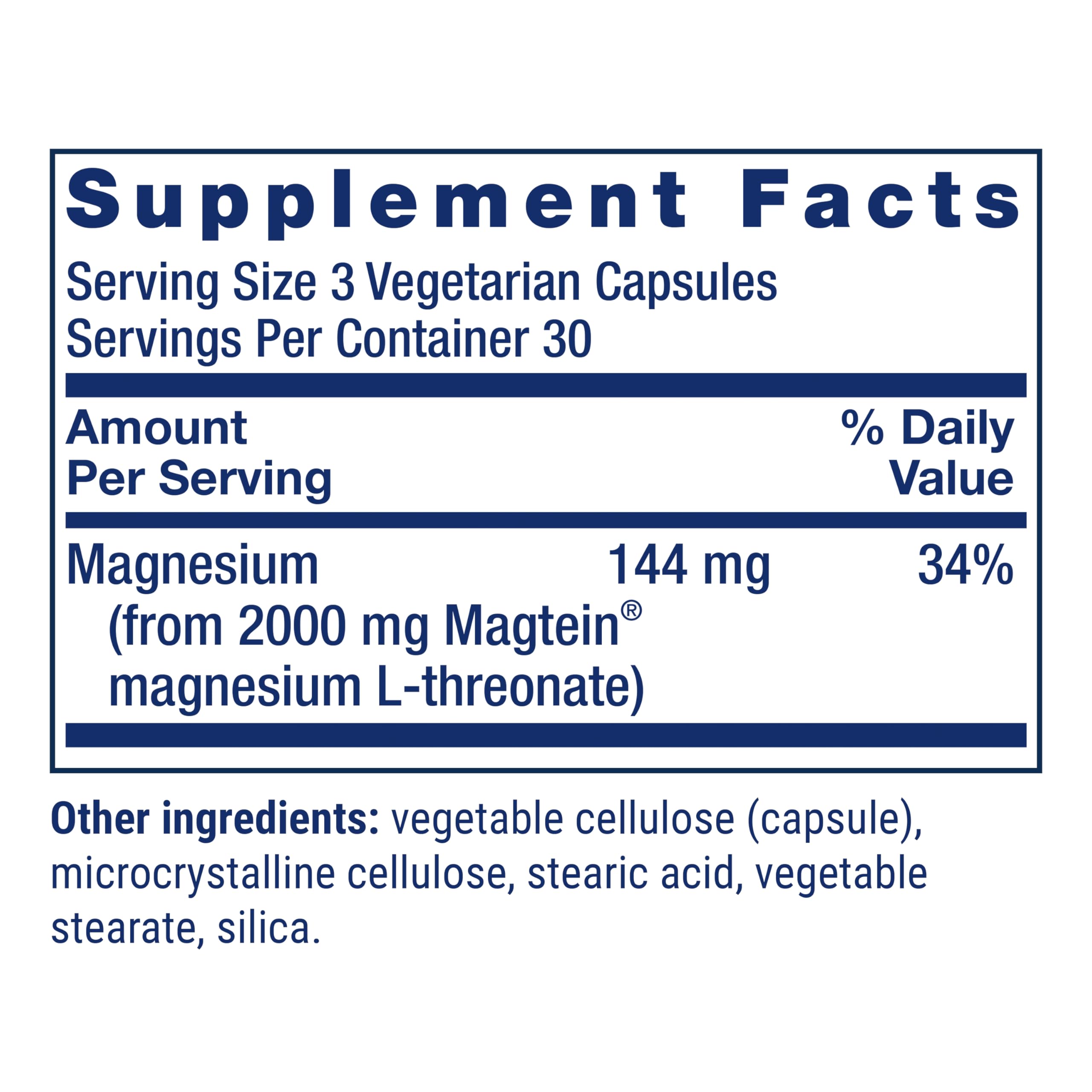 Life Extension etiqueta con ingredientes y garantías de calidad
