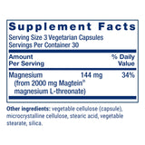 Life Extension etiqueta con ingredientes y garantías de calidad