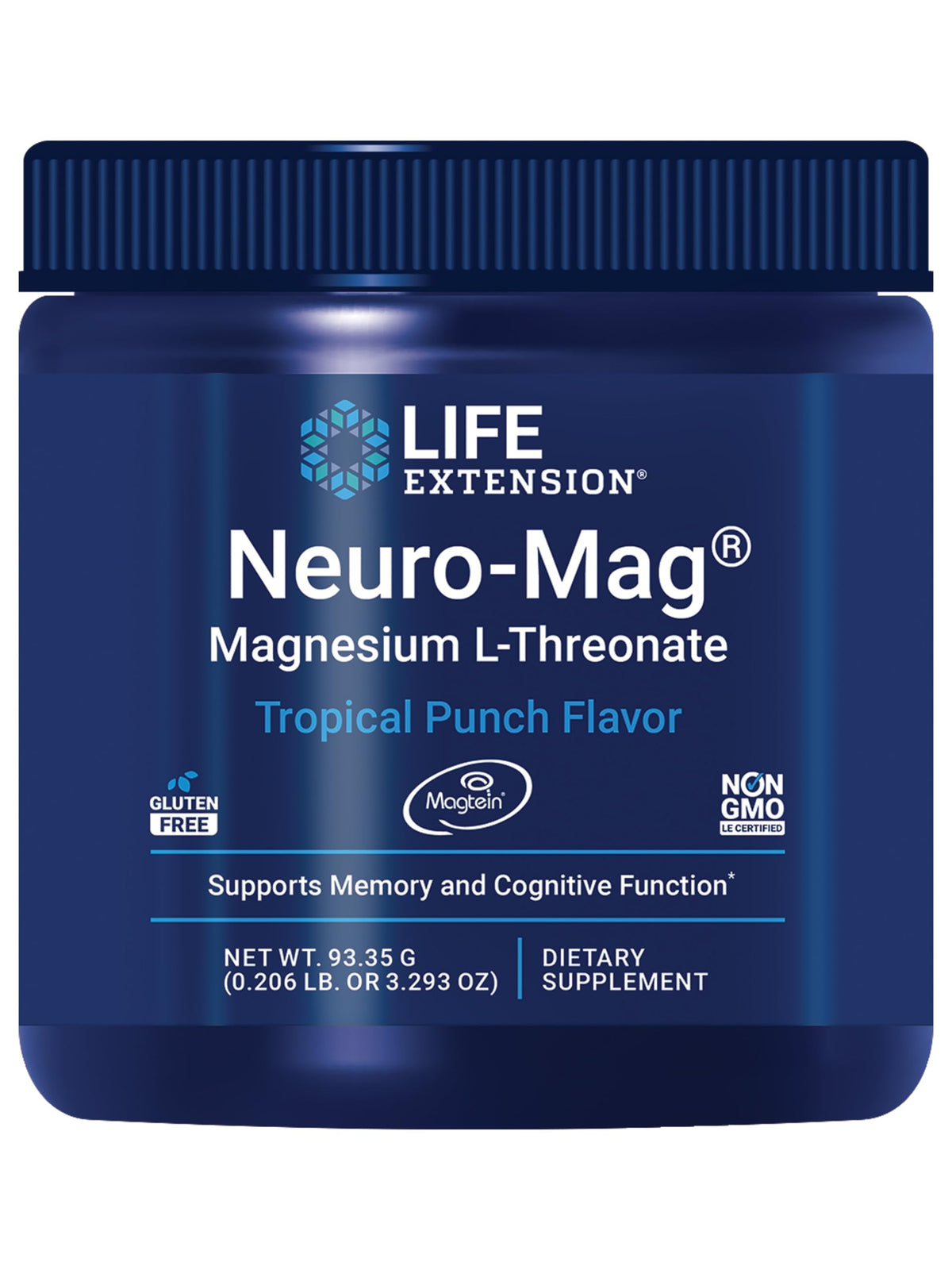 Life Extension frontal del envase que muestra el producto y beneficios clave