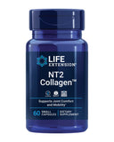 Life Extension frasco frontal mostrando cápsulas y dosificación, promueve adherencia diaria