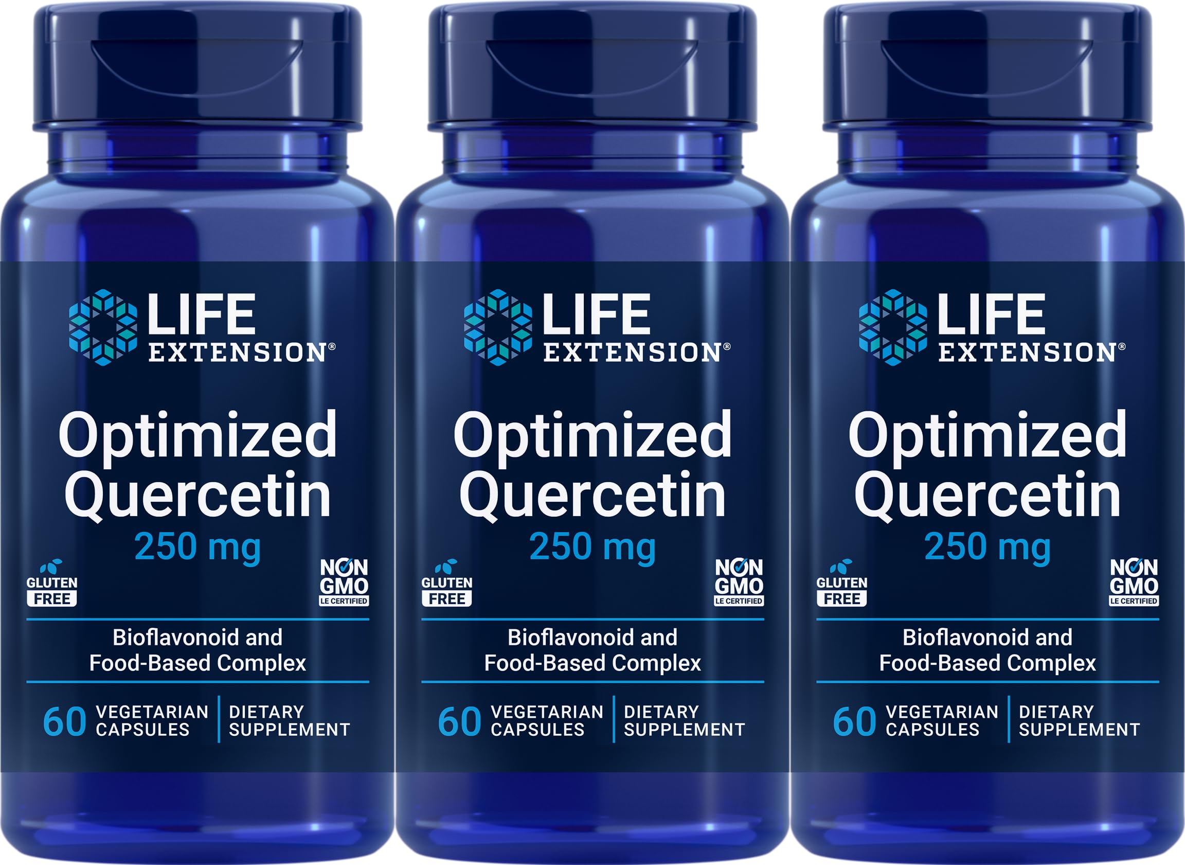 Life Extension frasco frontal mostrando etiqueta y beneficios principales