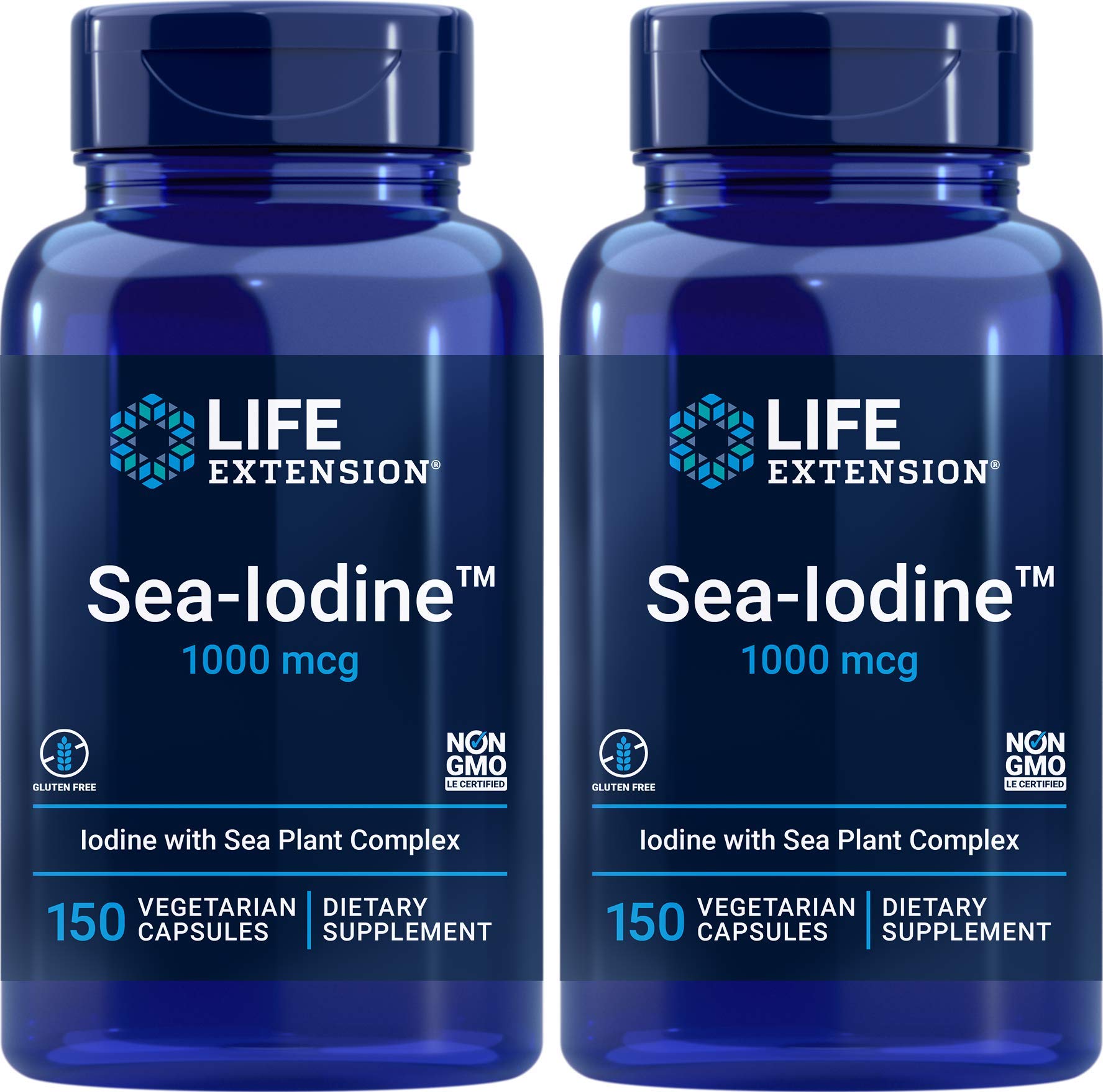 Life Extension frascos Sea Iodine pack de 2, ahorro y conveniencia