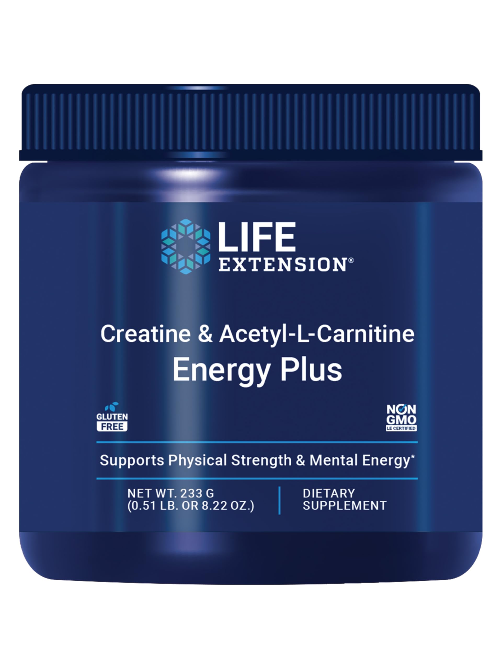 Life Extension vista frontal del envase mostrando etiqueta y beneficios