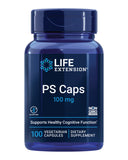 Life Extension frasco frontal mostrando 100 cápsulas y beneficio cognitivo