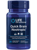 Life Extension frasco frontal con cápsulas, beneficio concentración rápida