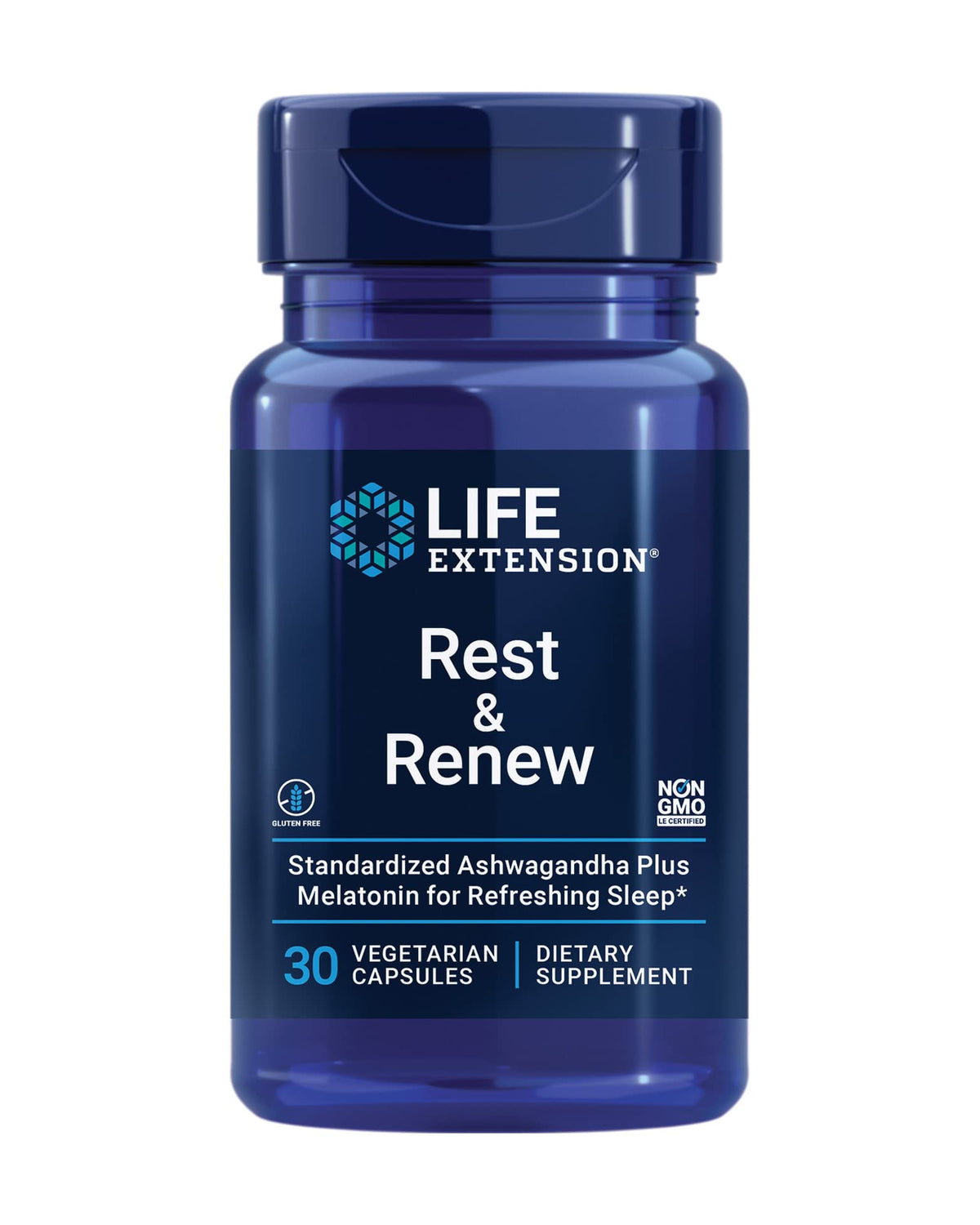 Life Extension envase frontal mostrando 30 cápsulas y beneficios