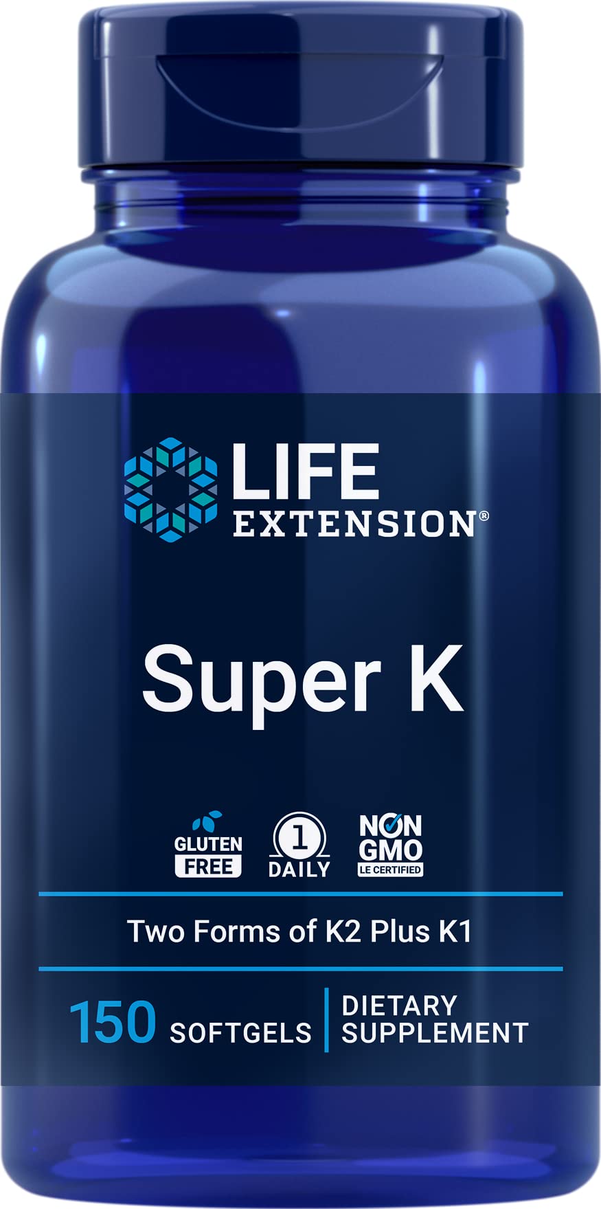 Life Extension frente del envase mostrando 150 softgels y claridad de uso