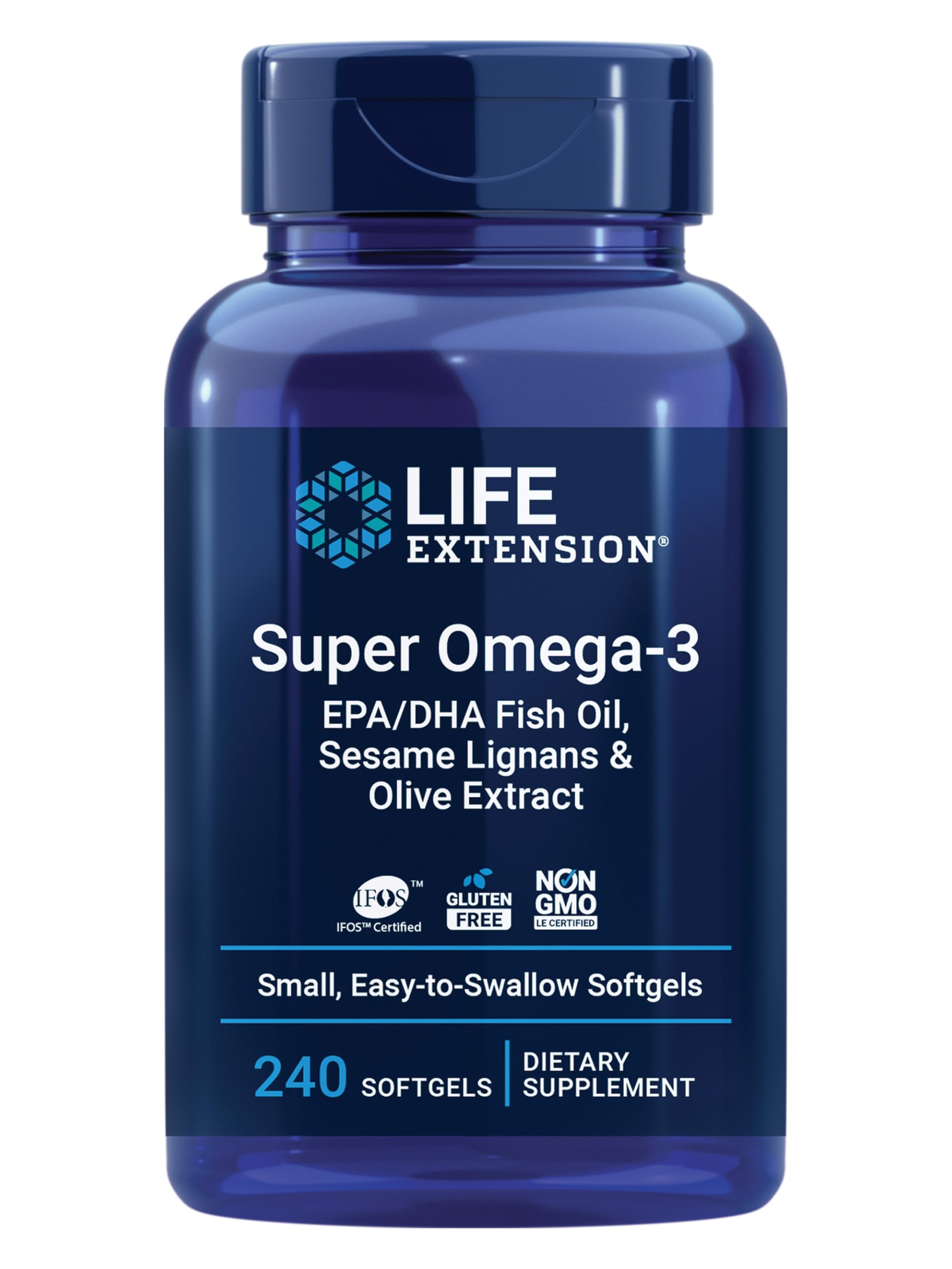 Life Extension frontal del empaque mostrando fórmula y beneficio cardiovascular