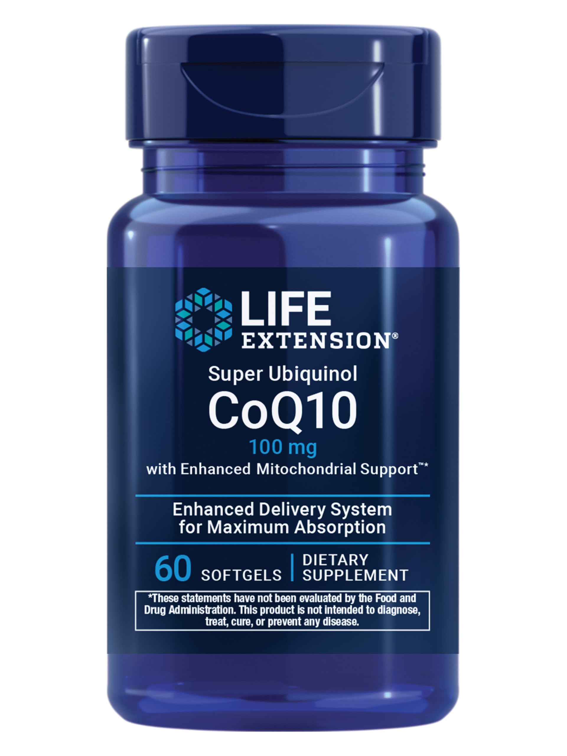 Life Extension envase frontal mostrando marca y dosis, facilita elección segura