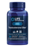 Life Extension frasco frontal mostrando Testosterone Elite y beneficio de apoyo hormonal