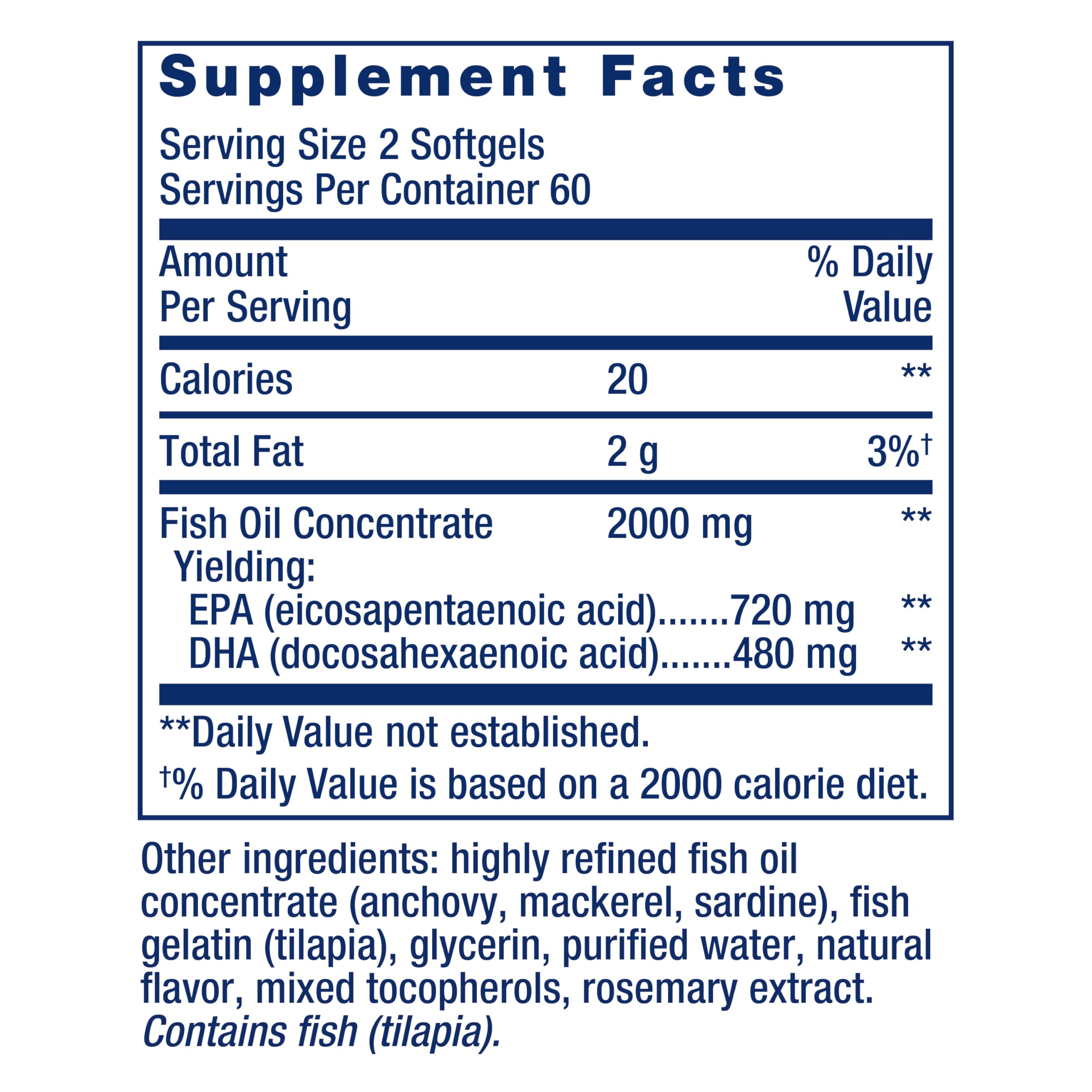 Life Extension gota de aceite omega-3 que ilustra pureza y concentración