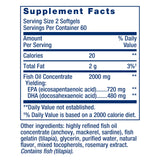 Life Extension gota de aceite omega-3 que ilustra pureza y concentración