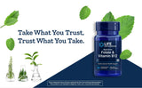 Life Extension cápsula junto a desayuno saludable, su uso diario práctico y apoyando energía