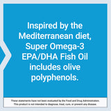 Life Extension suplemento sobre mesa junto a alimentos mediterráneos saludables
