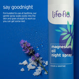 Life-Flo spray añadido a un baño de remojo para relajación nocturna
