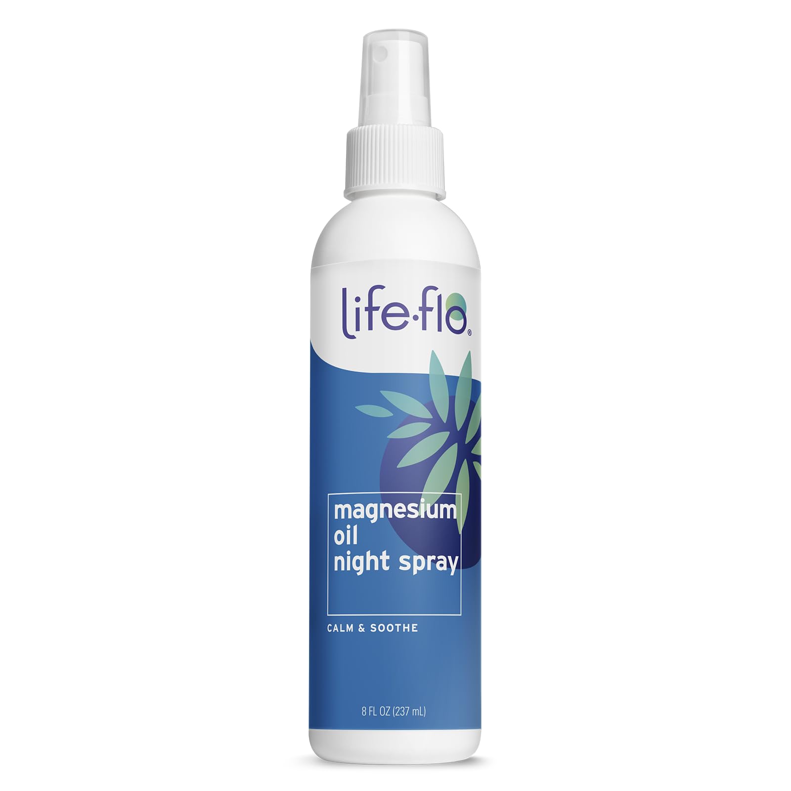 Life-Flo envase frontal del spray nocturno mostrando etiqueta y tamaño visible
