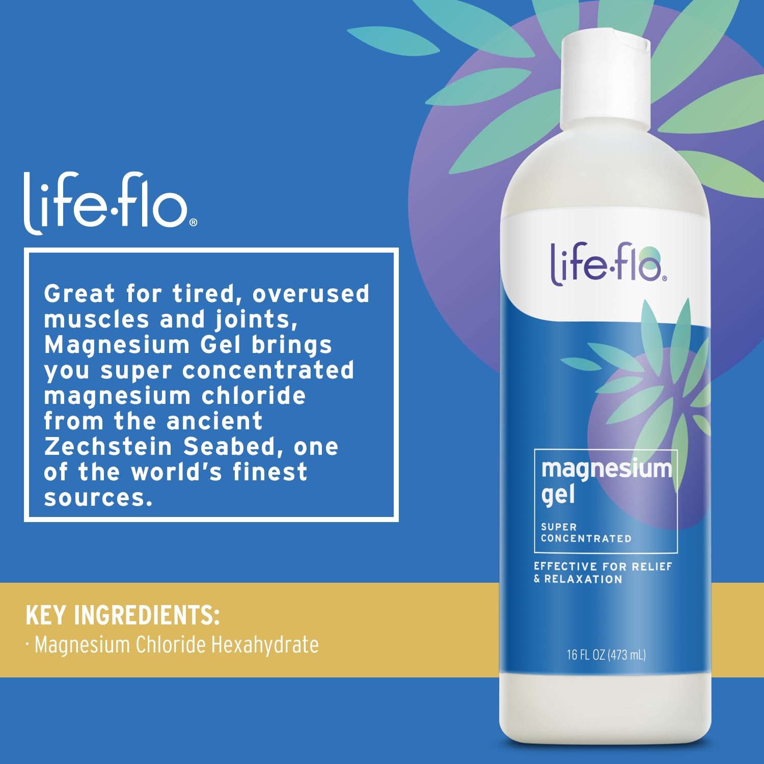 Life‑Flo textura en gel en la mano que evidencia fácil absorción
