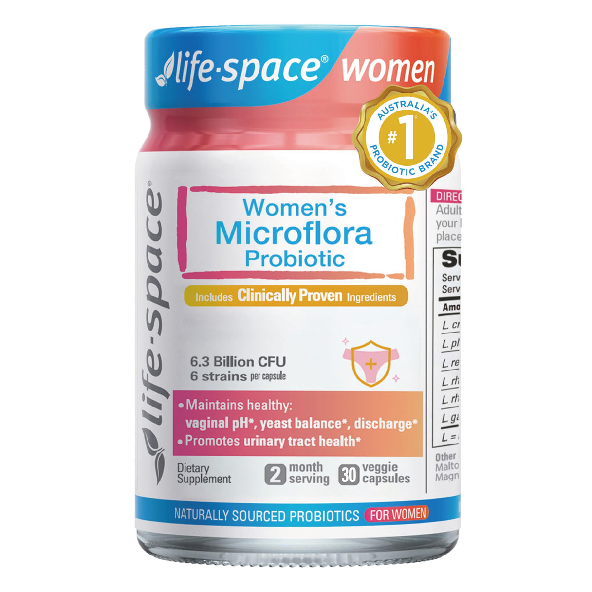 Life-Space frente del envase mostrando la marca y propósito para equilibrio íntimo