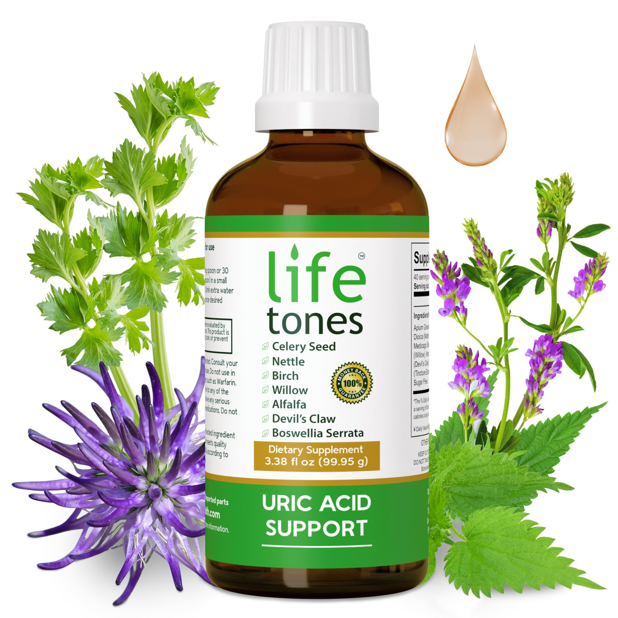 Life Tones etiqueta de ingredientes naturales y sin alérgenos