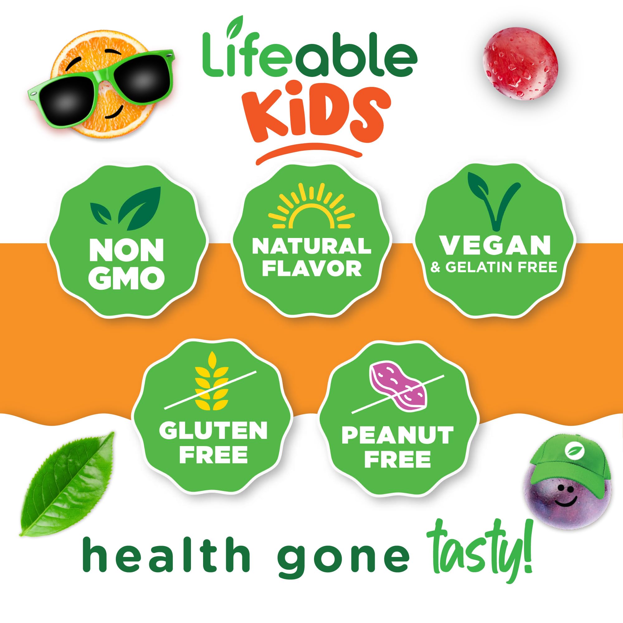 Lifeable etiqueta con información nutricional y listado de vitaminas B y vitamina C