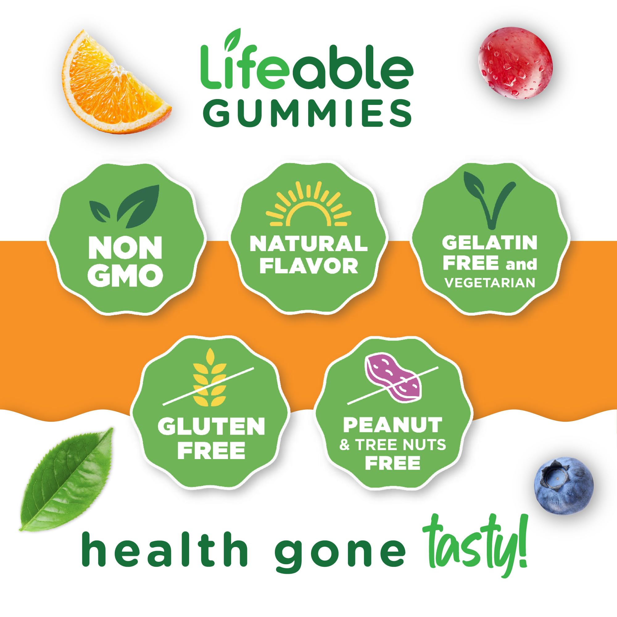 Lifeable gomitas en mano demostrando tamaño y facilidad de consumo