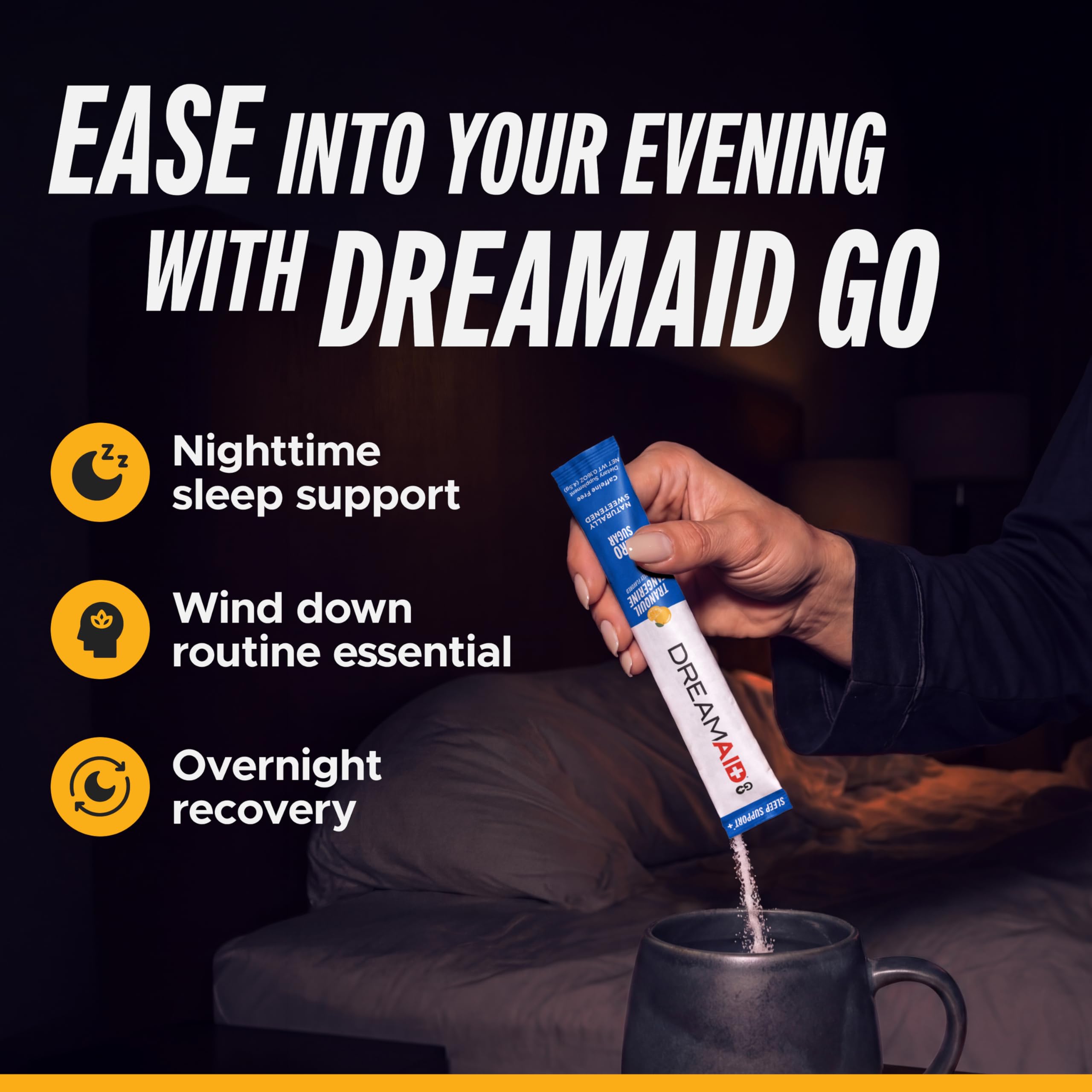 LIFEAID DreAmAid GO vaso preparado en mano, refrescante antes de dormir