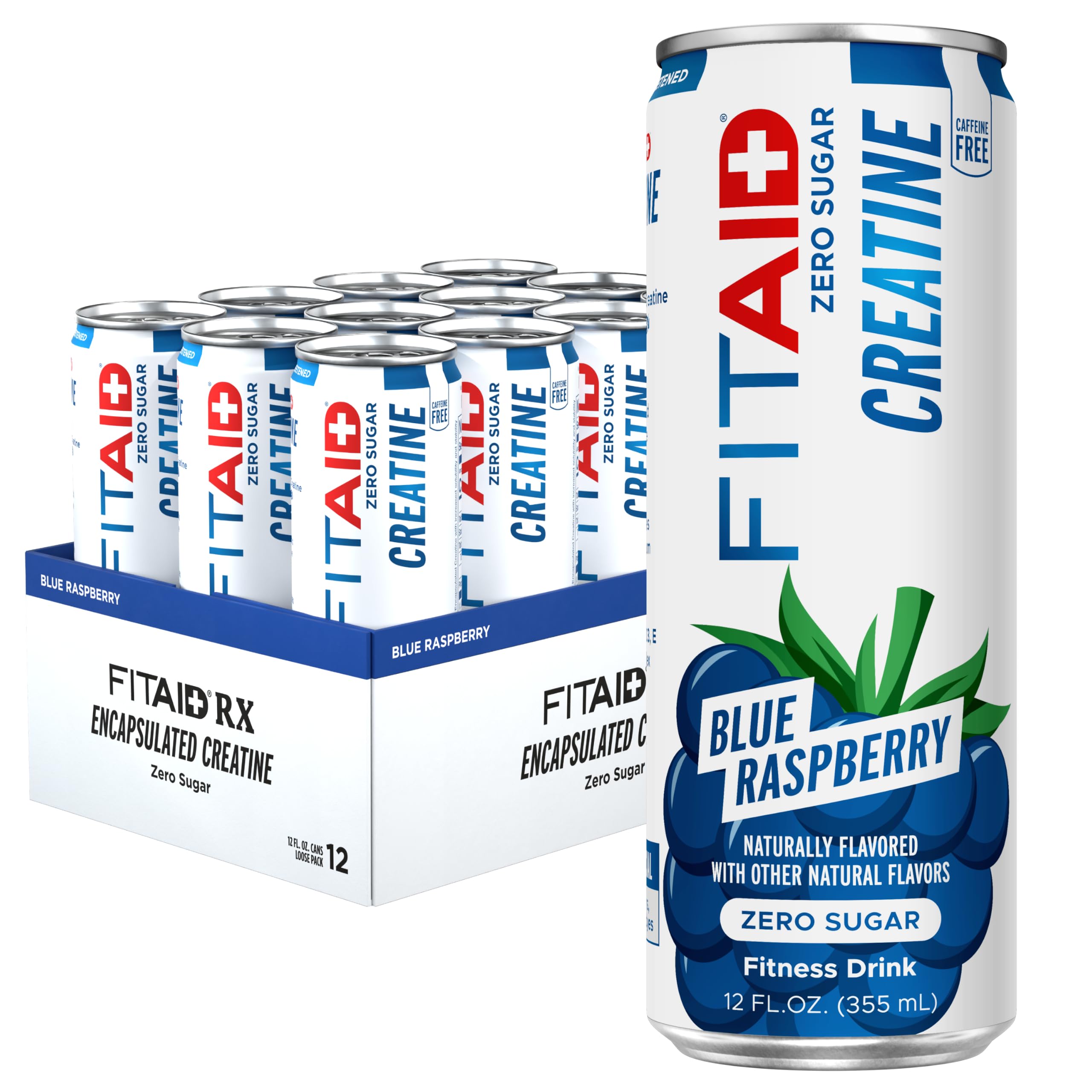 LIFEAID lata FITAID Creatine frontal mostrando diseño y beneficio de recuperación