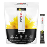 LIFEAID empaque frontal mostrando sobres portátiles y beneficio de conveniencia