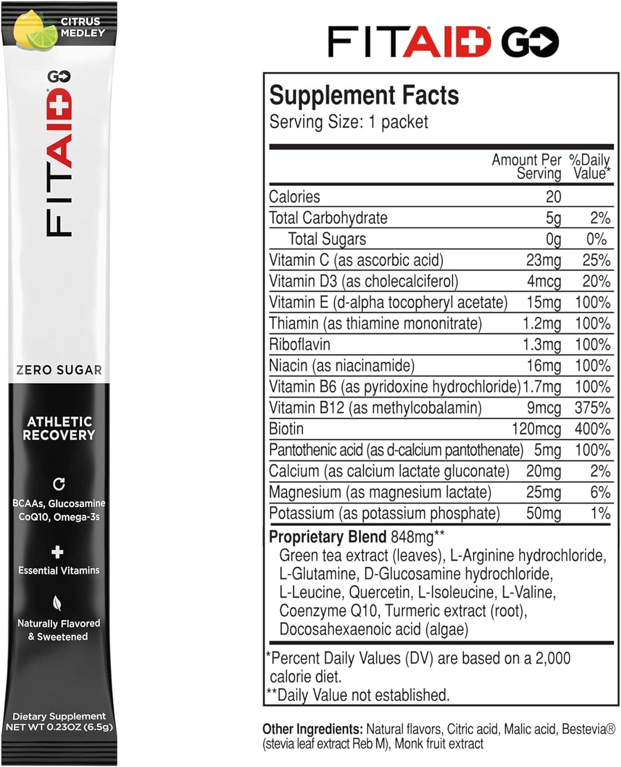 LIFEAID FITAID GO bebida mezclada en vaso, hidratación rápida y sabrosa