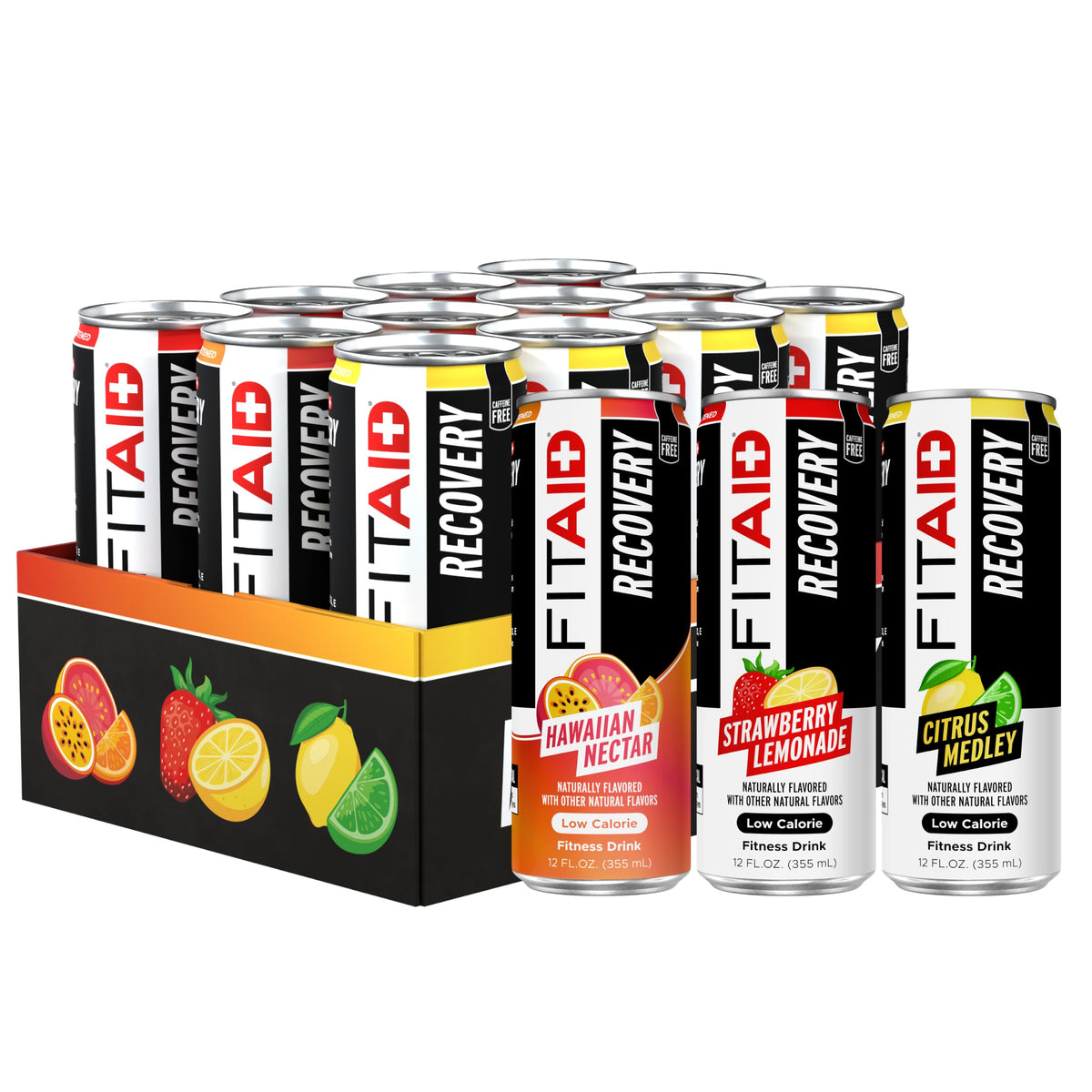 LIFEAID FITAID pack frontal con latas, muestra variedad y conveniencia