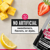 LIFEAID FITAID ZERO comparación de tamaño junto a una botella para referencia de porción