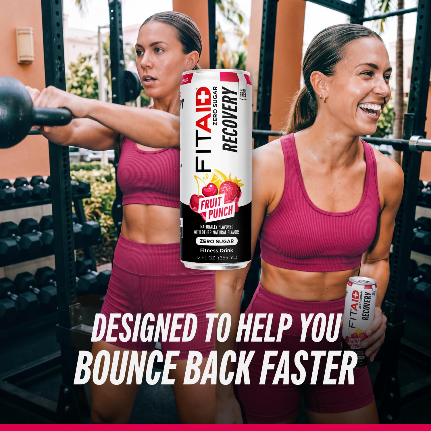 LIFEAID FITAID ZERO lata abierta en mano, fácil de beber tras el entrenamiento