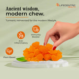 LifeCentric Health envase lateral mostrando información nutricional y cierre seguro