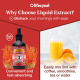 Life Cykel etiqueta destacando Kakadu Plum y vitamina C natural