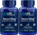 Life Extension frasco frontal Neuro‑Mag mostrando diseño y cantidad