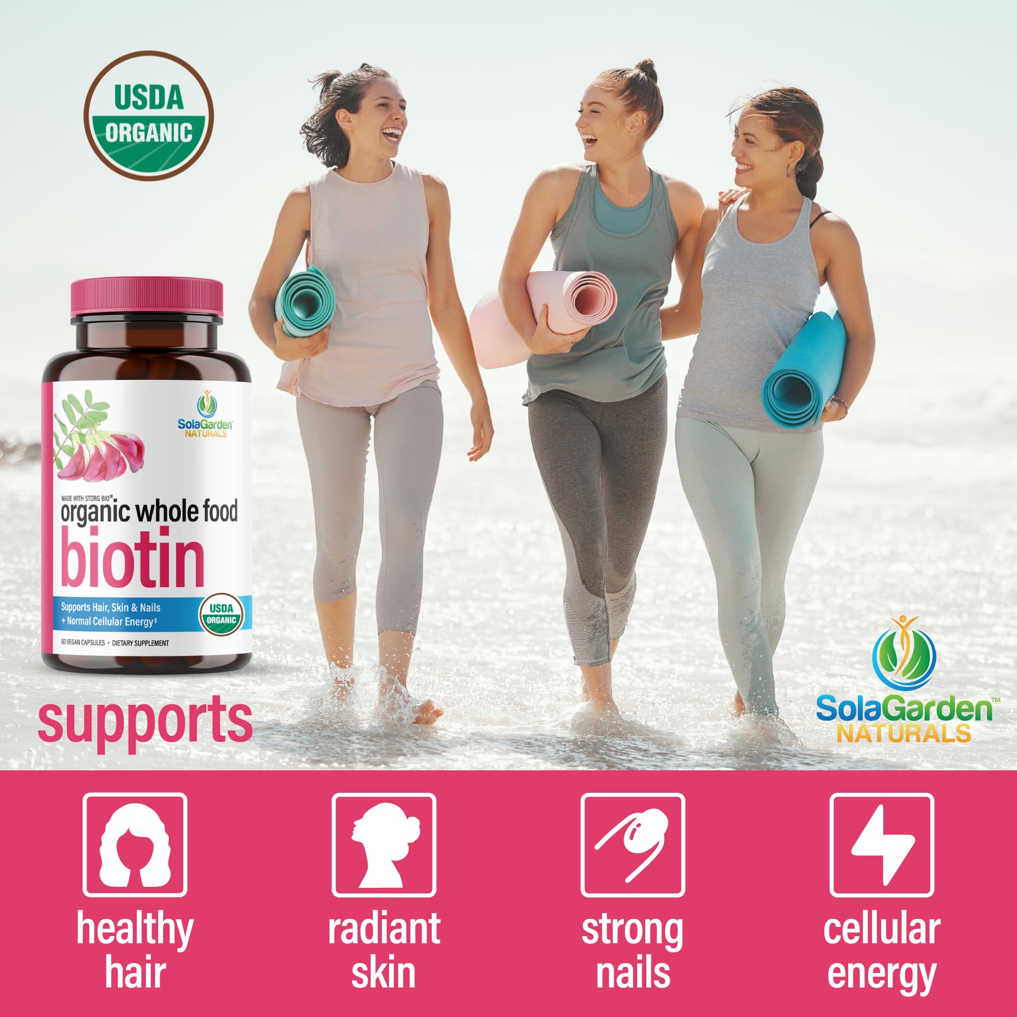 LifeGarden Naturals etiqueta nutricional legible mostrando 5000 mcg por ración
