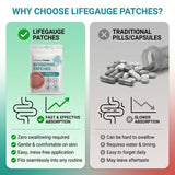 LifeGauge Patches comparación de tamaño en mano para referencia práctica