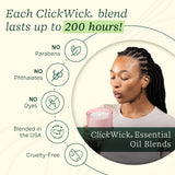 Lifelines frascos ClickWick Vanilla Tangerine y Peach Velvet listos para insertar