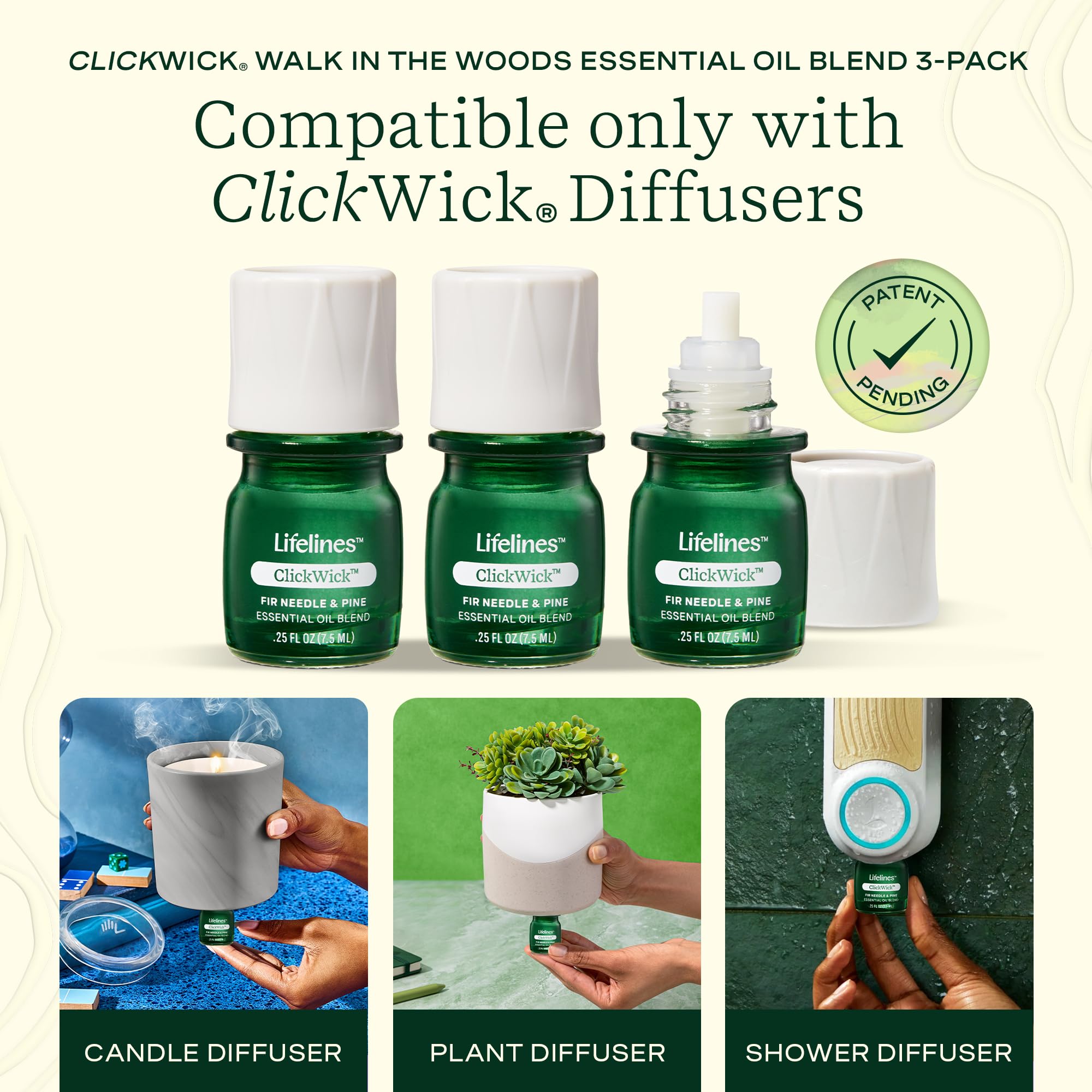 Lifelines detalle de etiqueta ClickWick con ingredientes y beneficios visibles