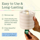 Lifelines botella ClickWick insertada en difusor Candle para aroma inmediato