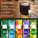 Escena lifestyle con Lifelines ClickWick ambientando sala para bienestar