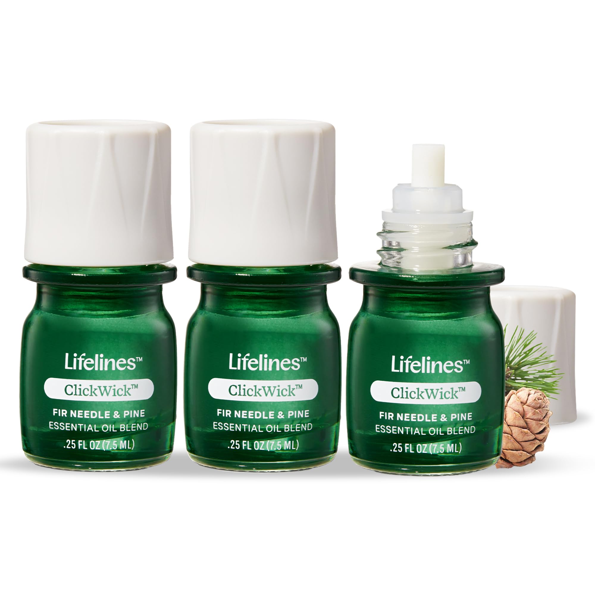 Lifelines pack frontal de ClickWick Walk in the Woods muestra diseño y tres botellas